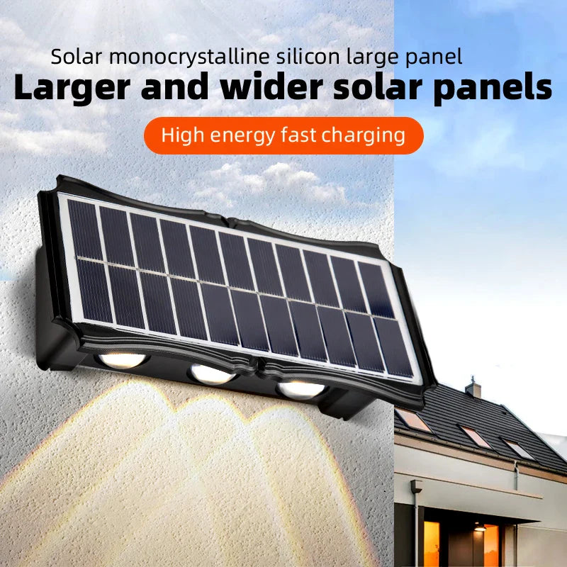 Axyaa Solar LED Floodlight: Waterproof Garden Spotlight with Solar Panel