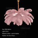 Axyaa Nordic Ostrich Feather Art Chandelier for Home Decoration
