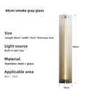 Axyaa Stainless Steel Glass Wall Lamp: Bauhaus LED Decorative Lighting for Bedroom, Dining Hall, Corridor