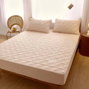 Axyaa Quilted Mattress Cover: Soft, Thick Cotton Protector for Bed, Antibacterial & Cushioned