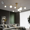 Axyaa Black LED Ceiling Chandelier for Bedroom Living Room Dining Room
