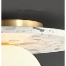 Axyaa Nordic Terrazzo Marble Stone LED Wall Sconce for Modern Bedroom and Staircase