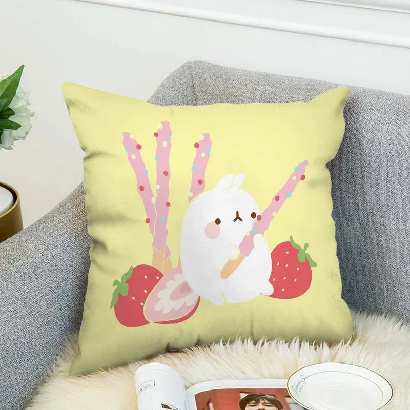 Axyaa Silk Pillowcases for Sofa Decor – Printed Cushion Cover Throw Pillows