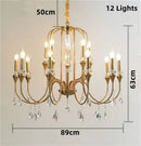 Axyaa Gold Crystal Chandelier for Elegant Home Lighting