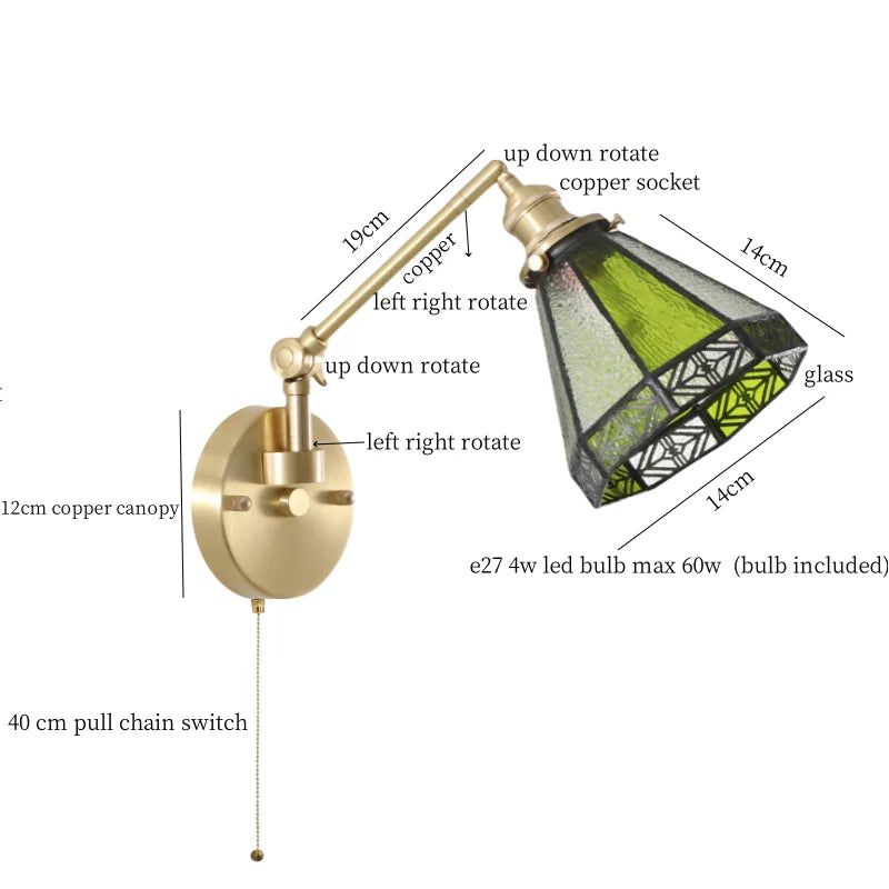 Axyaa Clear Glass LED Wall Sconce with Switch - Nordic Minimalism Wand Lampen