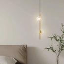 Axyaa Tri Color Glass Pendant Light with Gold and Black Fixture
