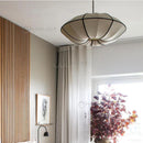 Axyaa Danish Pendant Light: Rustic Fabric Ufo Lampshade for Living Room & Dining Room