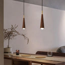 Axyaa Luxury Walnut Wood Chandelier LED Lamp Bar Counter Headboard