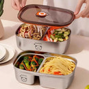 Axyaa Stainless Steel Lunch Box with Lid - Portable & Microwave Safe