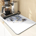 Axyaa Cheetah Print Absorbent Drying Mat & Coasters Set