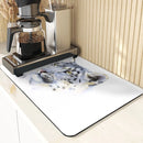 Axyaa Cheetah Print Absorbent Drying Mat & Coasters Set