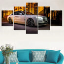 Axyaa 5-Piece Black Badge Ghost Cars Wall Art Canvas Poster for Home Decor
