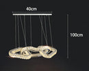 Axyaa Crystal Chandeliers: Modern LED Ceiling Hanging Lights for Living Room