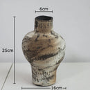 Axyaa Retro Ceramic Vase: Wabi Sabi Style Plant Pot for Aesthetic Room Decor