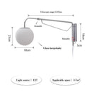 Axyaa Nordic Long-arm Swing Wall Lamp: Retro Design for Bedroom and Living Room