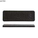 Axyaa Rectangular Ceramic Sushi Plate for Restaurant Tableware and Desserts