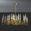 Axyaa Luxe Crystal Chandelier: Elegant Nordic Office & Living Room Pendant Lamp