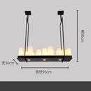 Axyaa Retro Glass Candle Chandelier LED Pendant Lamp for Kitchen, Living Room, Bar.