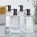 Axya Glass Lotion Pump Bottle Clear Stainless Steel Soap Dispenser