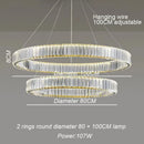 Axyaa Modern LED Crystal Round Chandelier for Dinning Living Room