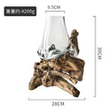 Axyaa Glass Bonsai Vase with Dead Wood Rack, Hydroponic Planting Pot for Home Decor