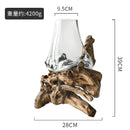 Axyaa Glass Bonsai Vase with Dead Wood Rack, Hydroponic Planting Pot for Home Decor