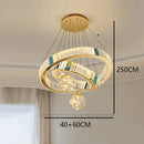 Axyaa Crystal Chandelier Stair Pendant Lamp Living Room Lighting