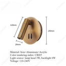 Axyaa LED Adjustable Reading Wall Lamp with Switch for Bedroom Bedside Lighting