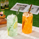 Axyaa Heart Glass Straws: Reusable, Eco-Friendly, 4-Pack with Cleaning Brush
