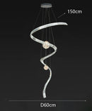 Axyaa Crystal Chandeliers - Modern Hall Staircase Lighting Fixtures