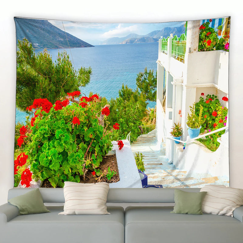 Axyaa 3D Flower Wall Tapestry Garden Poster for Living Room Bedroom Decor