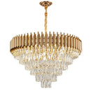 Axyaa Crystal Ceiling Chandelier: Luxury LED Pendant Lamp for Home Decor