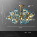 Modern Blue Glass LED Designer Pendant Lamps by Axyaa for Hallway, Bar, Bedroom Chandelier