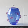 Axyaa Glass Vase Ornament Artistic Flower Vessels - Decorative Hydroponic Flower Arrangement