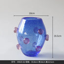 Axyaa Glass Vase Ornament Artistic Flower Vessels - Decorative Hydroponic Flower Arrangement