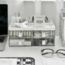 Axyaa Acrylic Desk Organizer Drawer Pen Holder Rack - Transparent Simple Stationery Storage