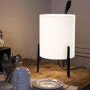 Axyaa Wood Fabric Floor Lamp Japanese Country Style Home Decor