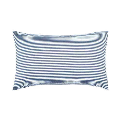 Axyaa Checkered Stripe Pillowcase Blue Series 45x45cm Home Office Decor