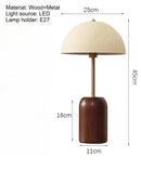 Axyaa Retro Wooden Table Lamp Postmodern LED Desk Light