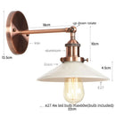 Axyaa White LED Wall Lights Industrial Style Bedside Lamp - Plug InaddAll