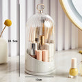 Axyaa Rotating Makeup Brush Holder with Lid and Organizer Box