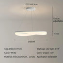 Axyaa Modern LED Circle Pendant Lights Dimmable Chandelier for Living Room Bedroom Home
