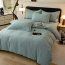 Axyaa 2024 Luxury Cotton Thickened Solid Color Four-Piece Set