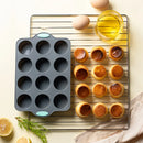 Axyaa Silicone Mini Muffin Mold 6/12-Hole Baking Pan Non-Stick Cupcake Pudding Tool