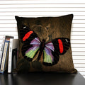 Axyaa Butterfly Linen Cushion Cover - Home Decor Pillowcase for All Seasons