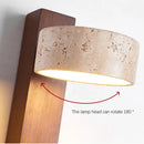 Axyaa Wabi Sabi Yellow Travertine Wall Lamp with Pull Chain Switch