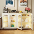 Axyaa LED Sideboard Buffet Cabinet with Acrylic Doors