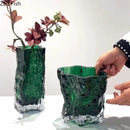 Axyaa Glass Vase Hydroponic Flower Pot Desk Decor Floral Arrangement Vase