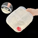 Axyaa Divided Bento Lunch Box - Transparent, Leak-proof, Microwave Safe