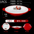 Axyaa Crayfish Double Ear Plates for Barbecue and Seafood Dishes